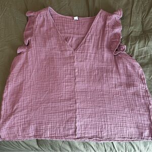 Old Navy Lavendar Ruffle Sleeve Blouse
